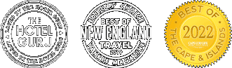 Loved by HotelGuru, Best of New England Travel 2019 Yankee Magazine, Best of Cape & Islands 2022