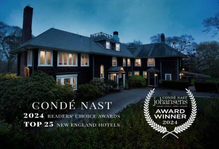 CONDE NAST 2024 top 25 hotels in New England | Johansenns award winner 2024