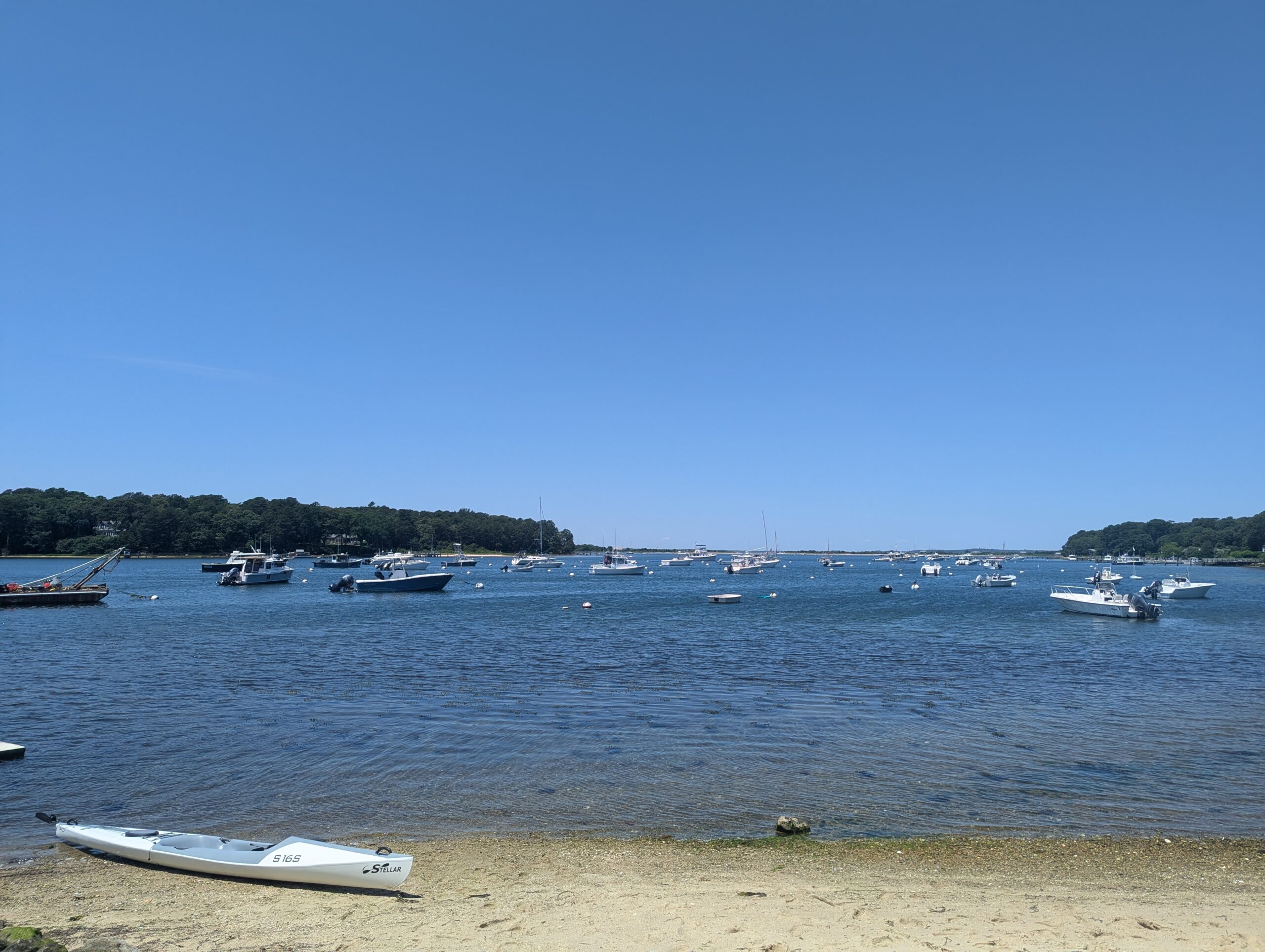 Kayak on beach at Lake Street Dock